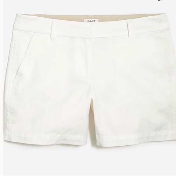 J. Crew NWT Women's White Shorts 5 inch inseam Size 8 - Picture 4 of 7